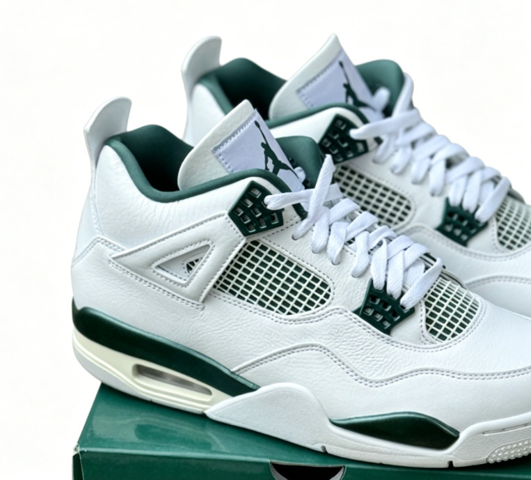 Men’s Jordan 4 “Oxidized Green” Mid Top Retro Basketball Shoes US Size 7-12