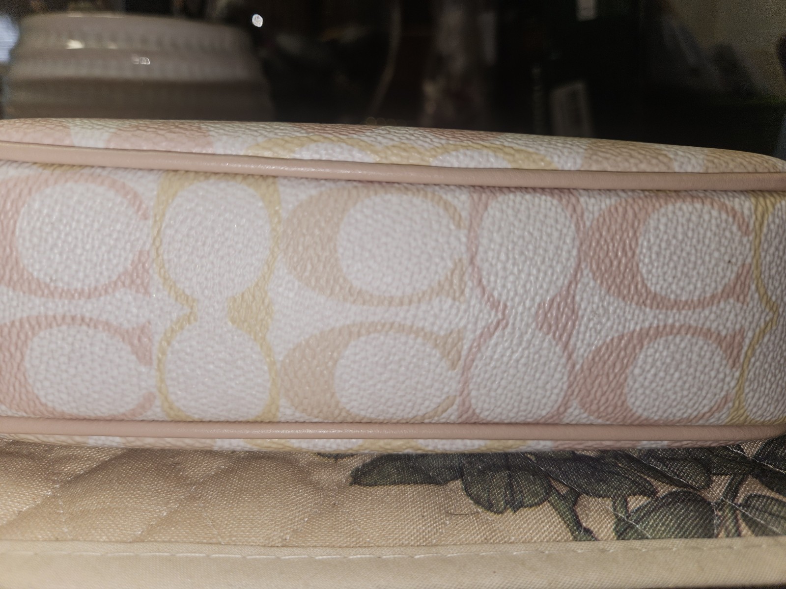 COACH NOLITA 19 SIGNATURE CANVAS CHALK/PINK NWT STYLE:CDW29 RETAIL:$175