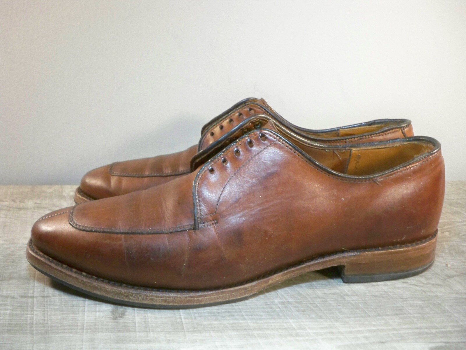 Mens Allen Edmonds Delray Lace Up Leather Bench Welt Dress Oxfords Shoes 8.5