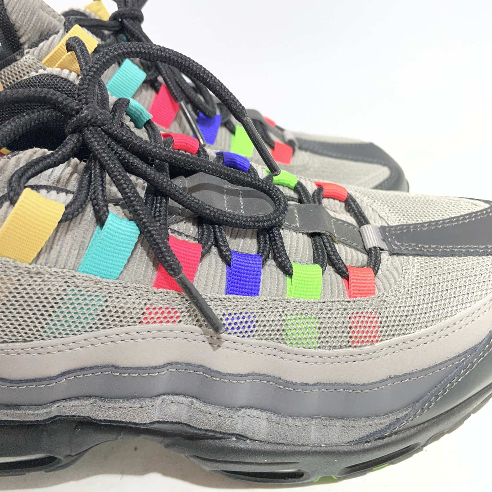 10.5 Men’s-Nike Air Max 95 SE Light Charcoal Vintage TV CW6575-001 Multi Colors