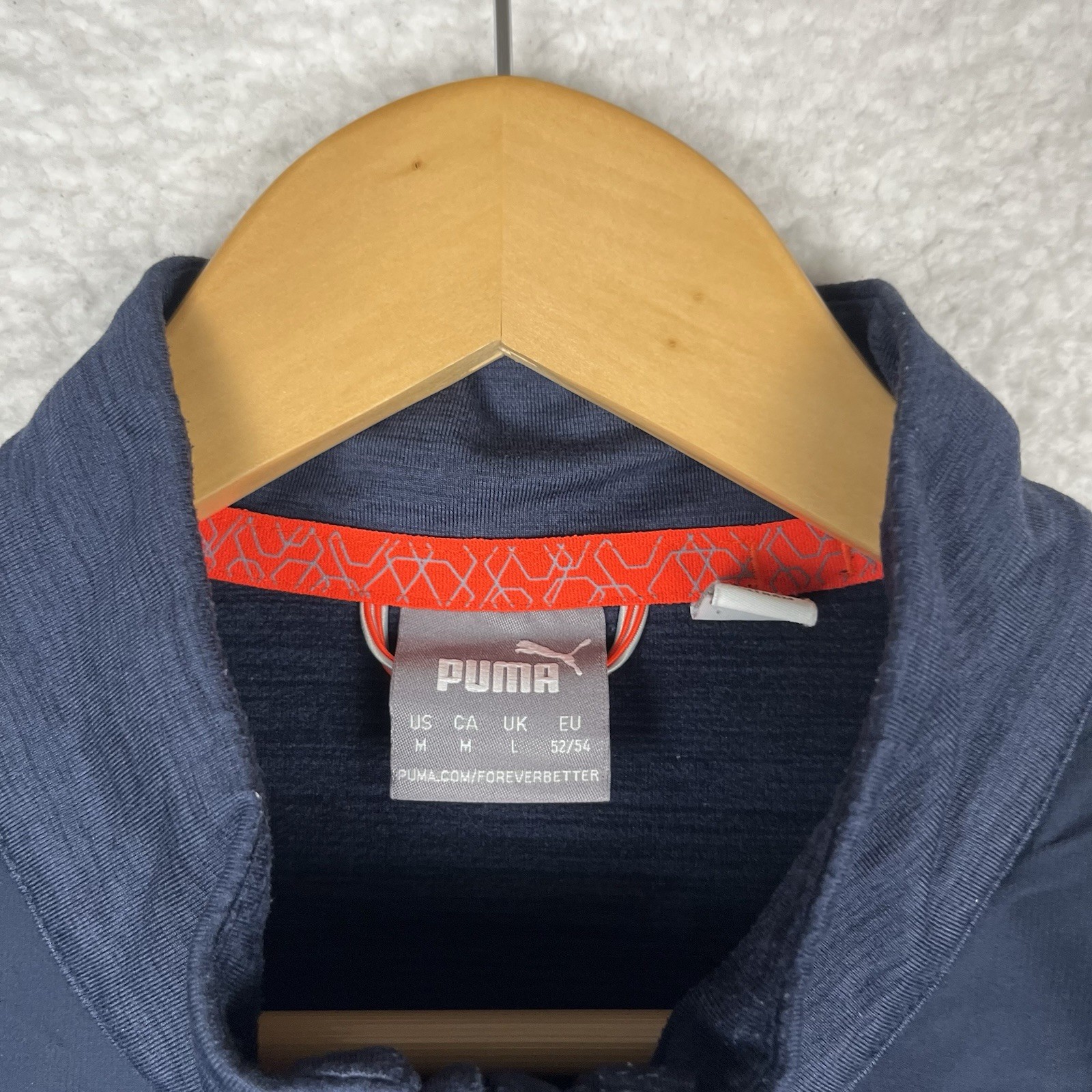 Puma 1/4 Zip Mens Medium Cobra Puma Golf Pro-Am Pebble Beach CA Navy Blue