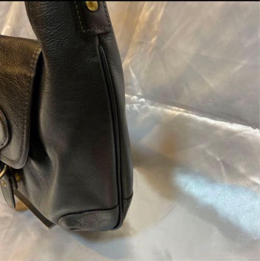 Paul Smith One Shoulder Bag Half Moon All Leather Black