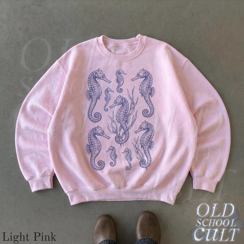Vintage Seahorse Tattoo Style Sweatshirt