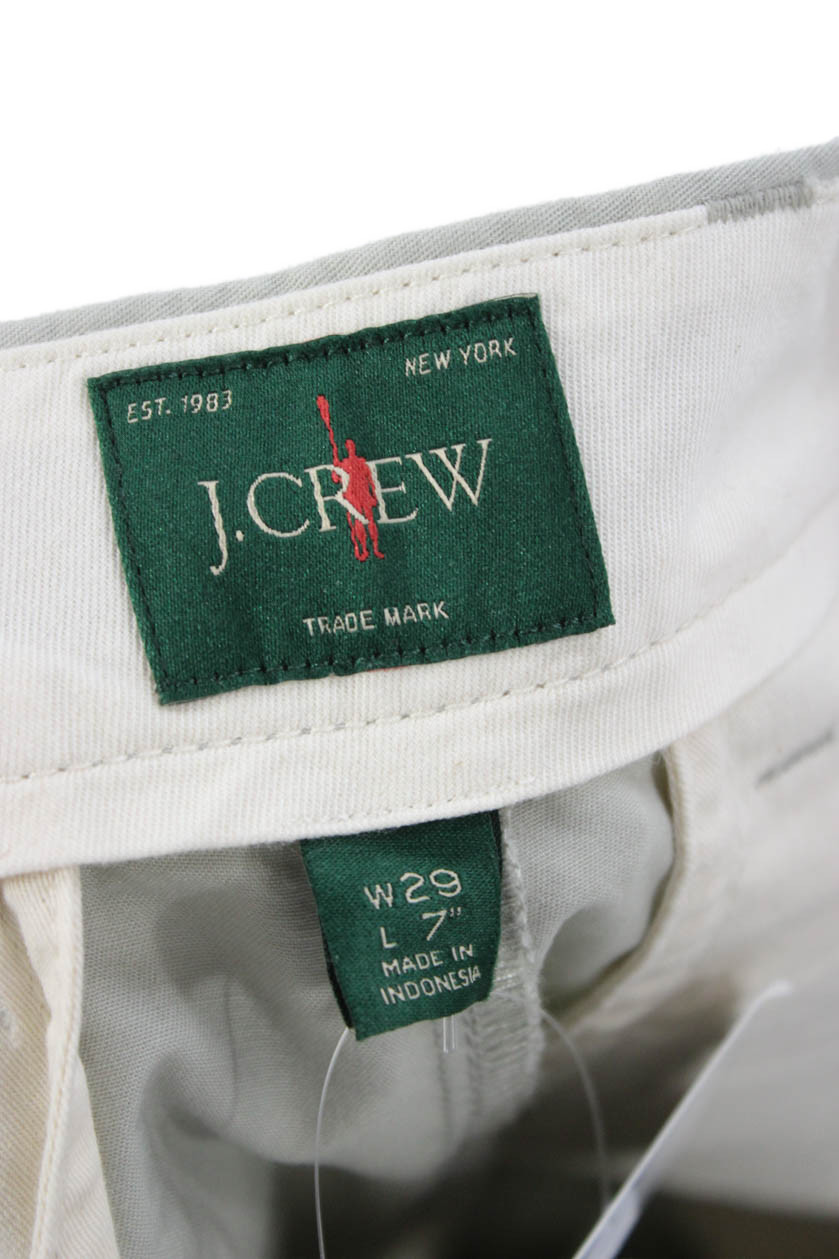 J Crew Mens Chino Shorts Gray 98% Cotton 2% Elastane Size 29