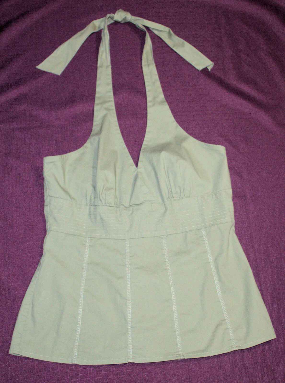Khaki Green Halter Top Xtraordinary 97% Cotton 3% Spandex Women’s Size L