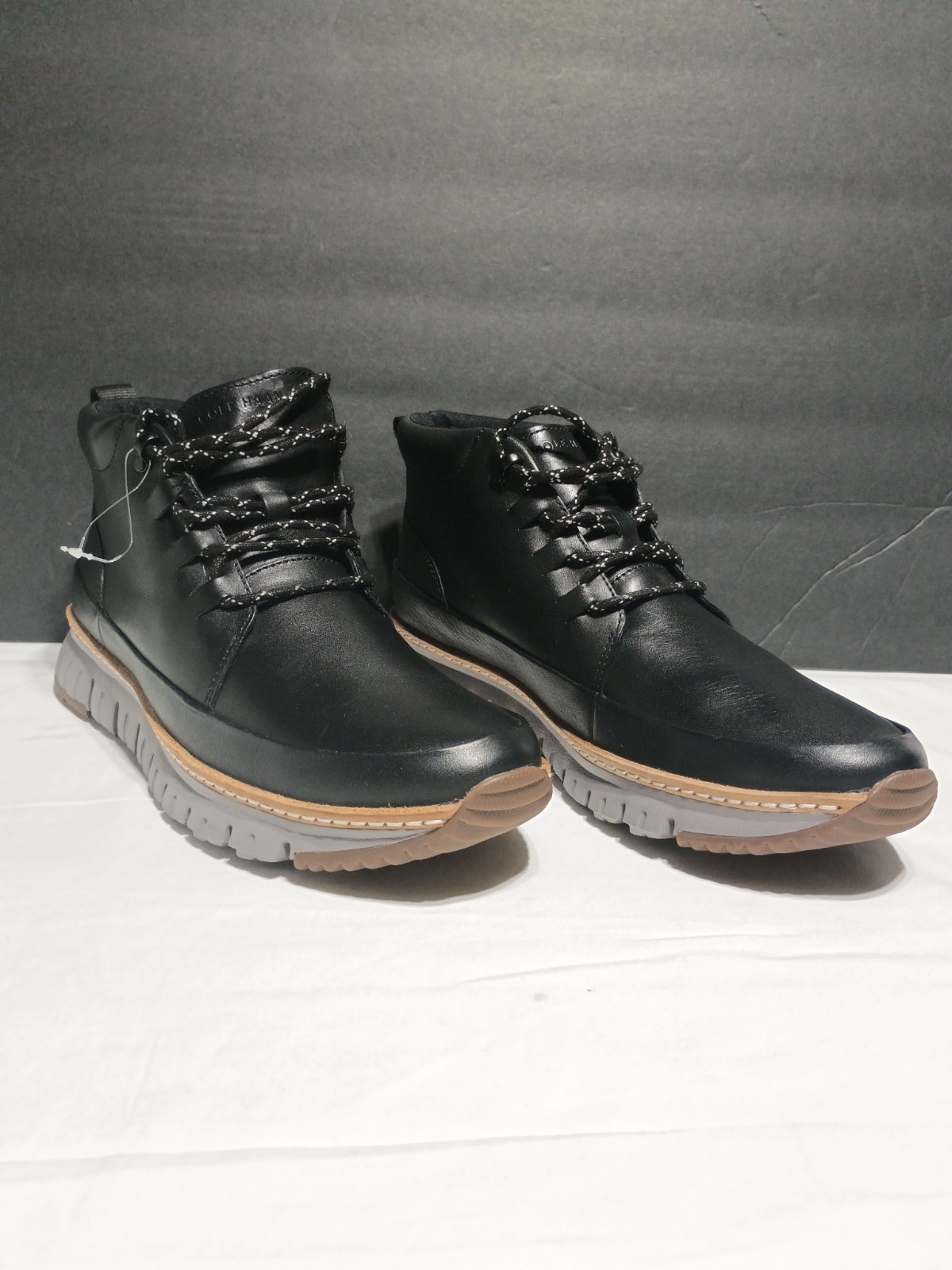 Size 9.5 -Cole Hann Chukka Boots Mens Black Grand Sport ZeroGrand Rugged C31412