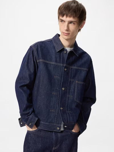 Uniqlo Denim Trucker Jacket 484402 Unisex XS-4XL Relaxed Silhouette Japan NWT