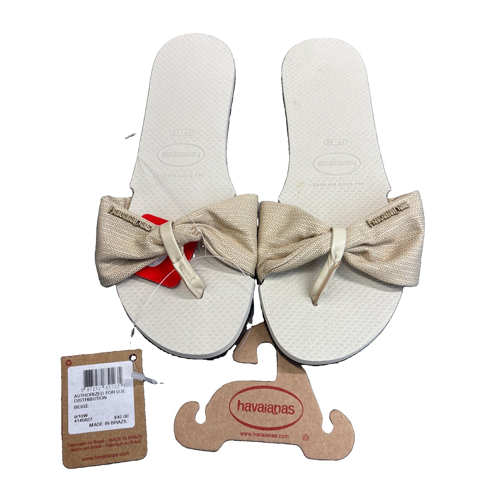 Havaianas You St. Tropez Shine Sandals Beige Women’s Size 9/10W