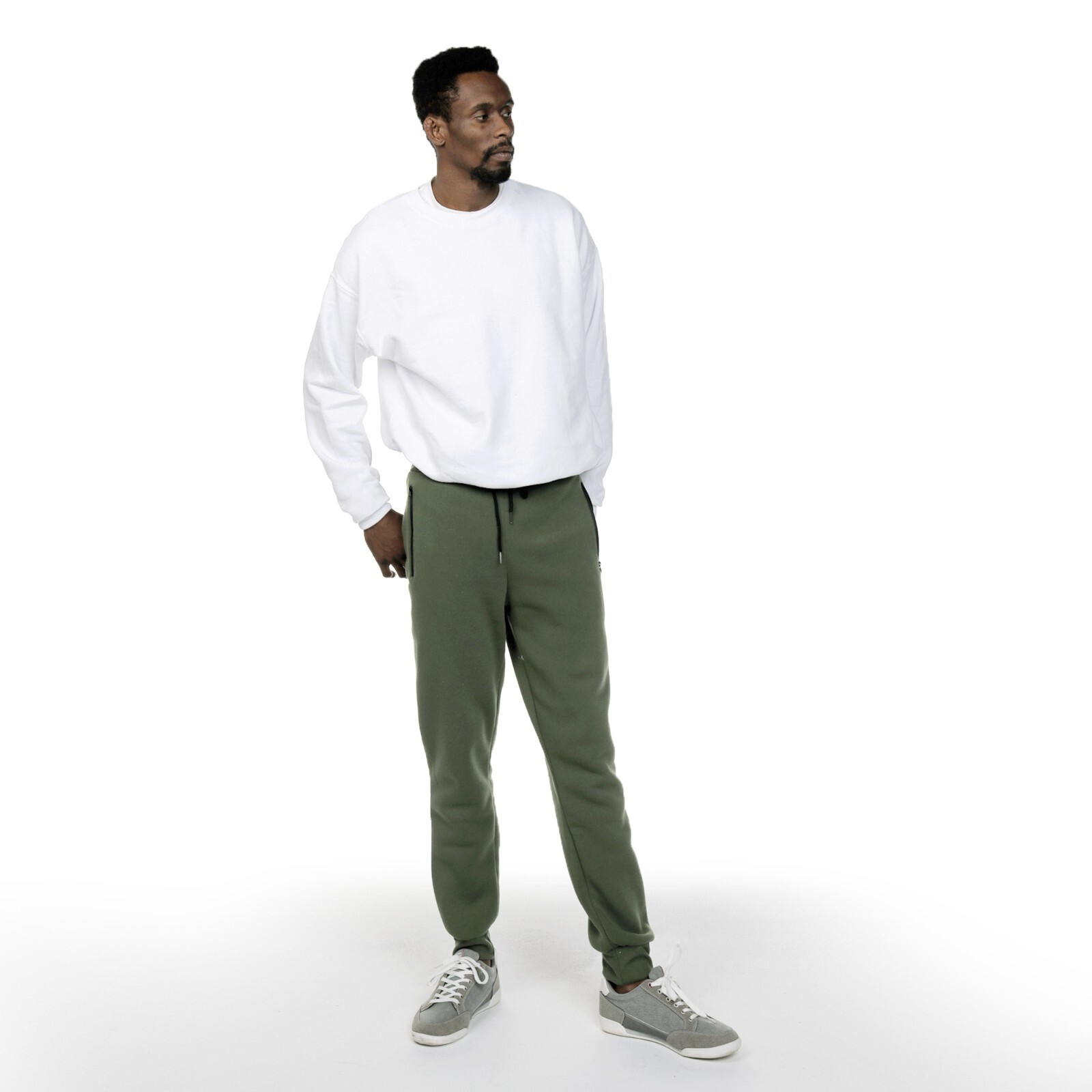 3 PACK: Men’s Fleece Lined Slim Fit Casual Tech Jogger Sweatpants Zipper Pockets