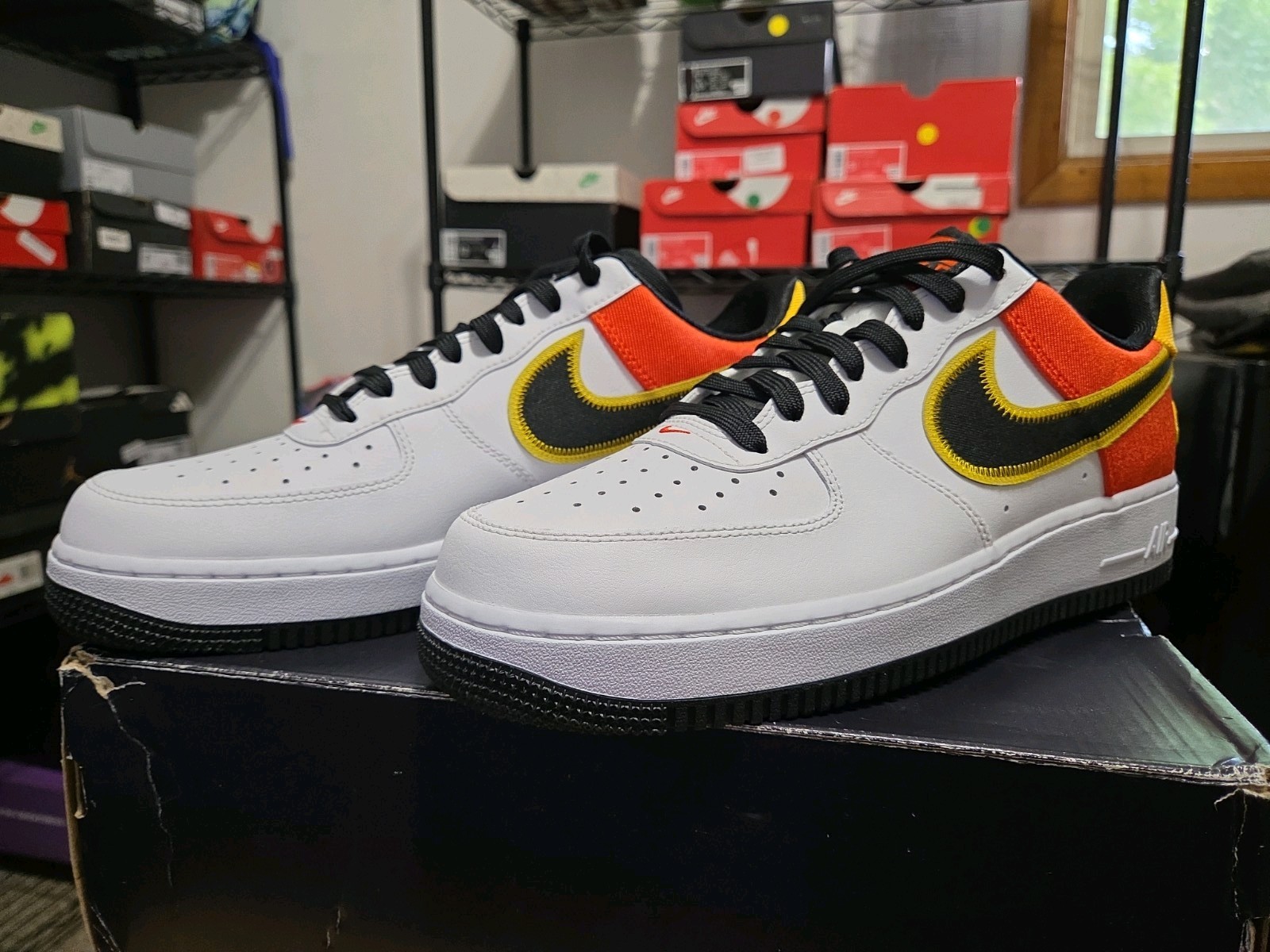 Air Force 1 Low 07 LV8 Raygun White Black Orange CU8070-100 New W/box 10.5M/12W