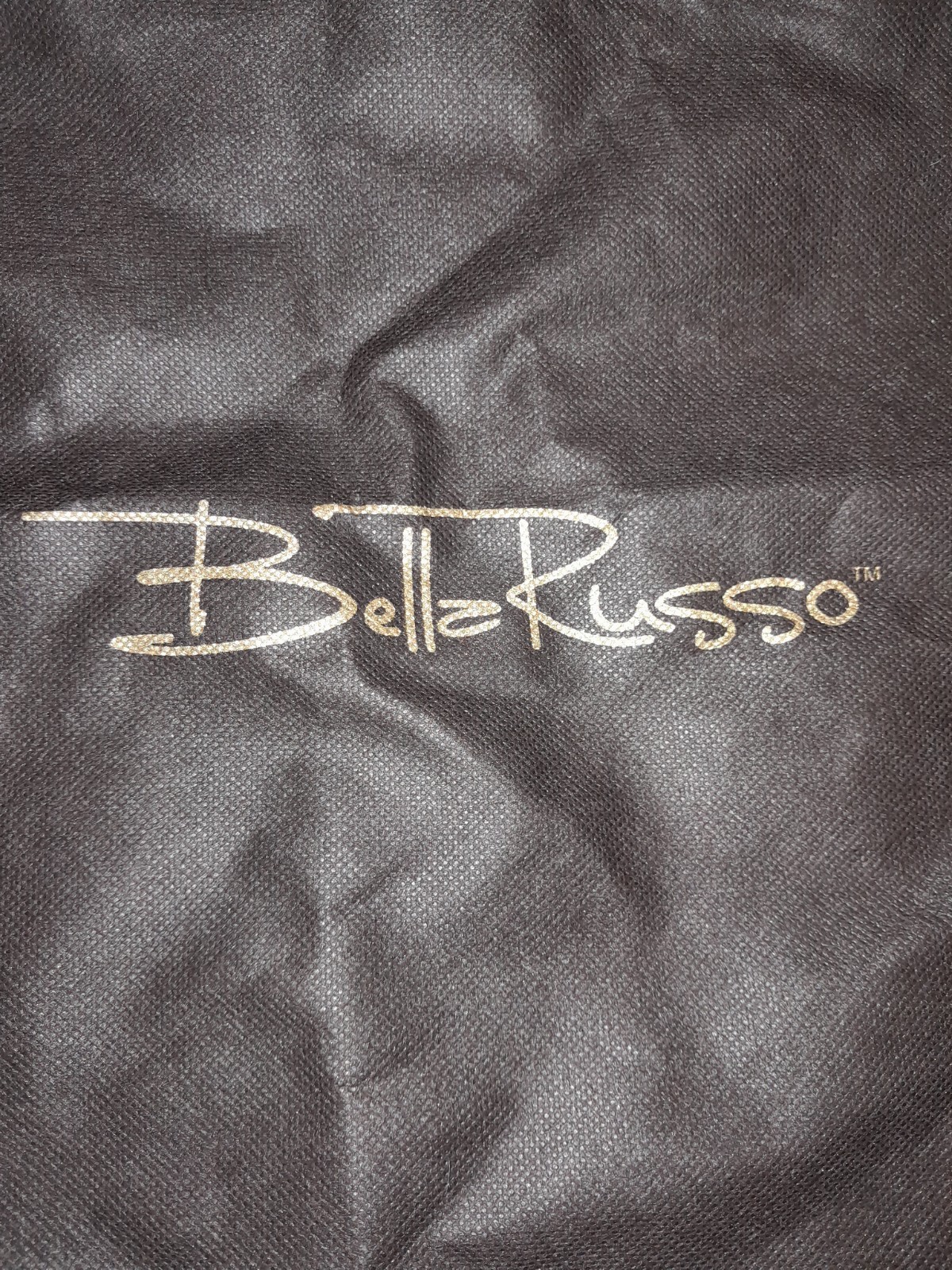 Bella Russo Dust Bag ONLY Brown w/ Gold Lettering Drawstring 21″ x 14.5″