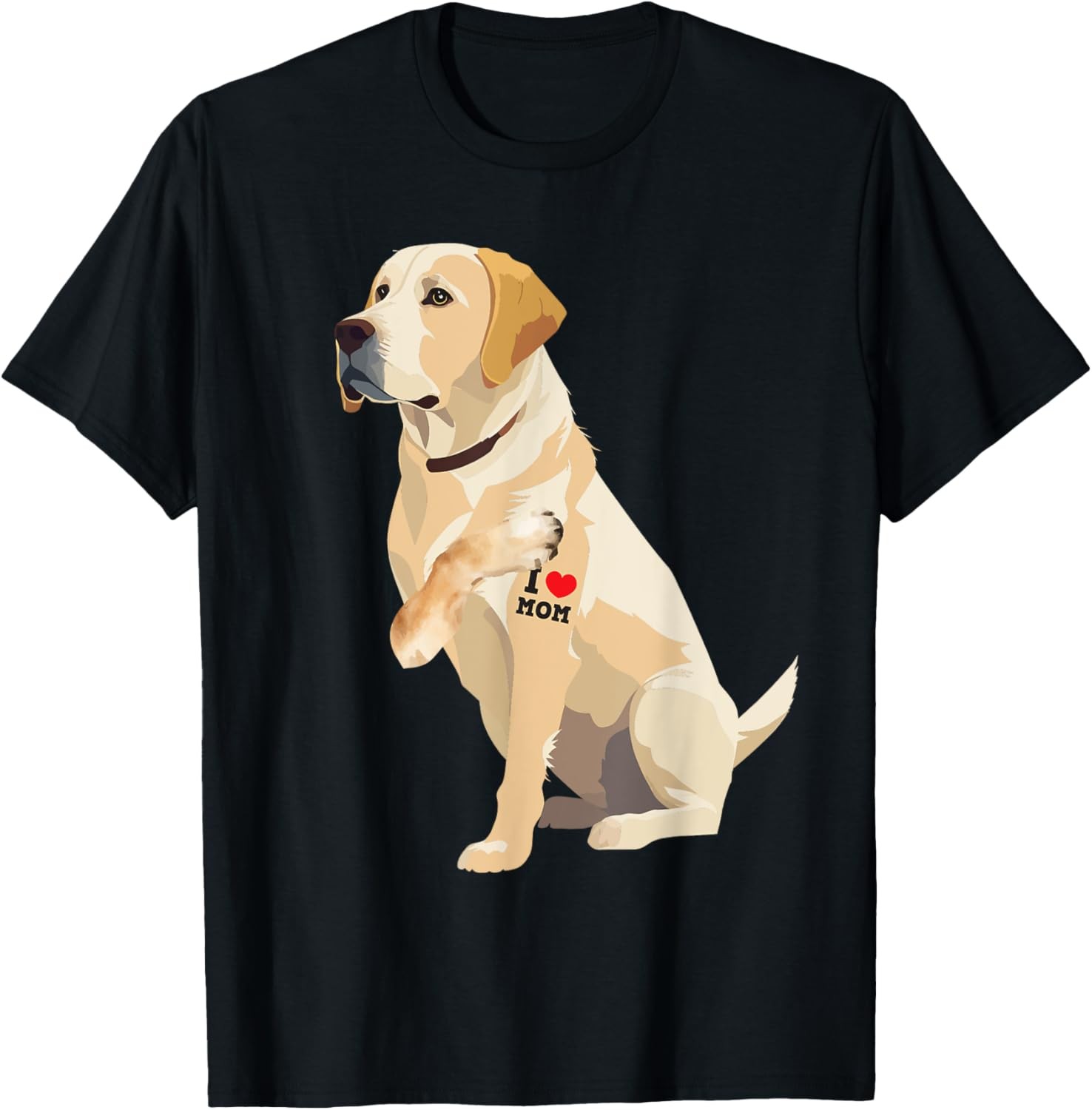 I Love Mom – Tattooed Labrador Dog Owner Animal Pet Trainer T-Shirt