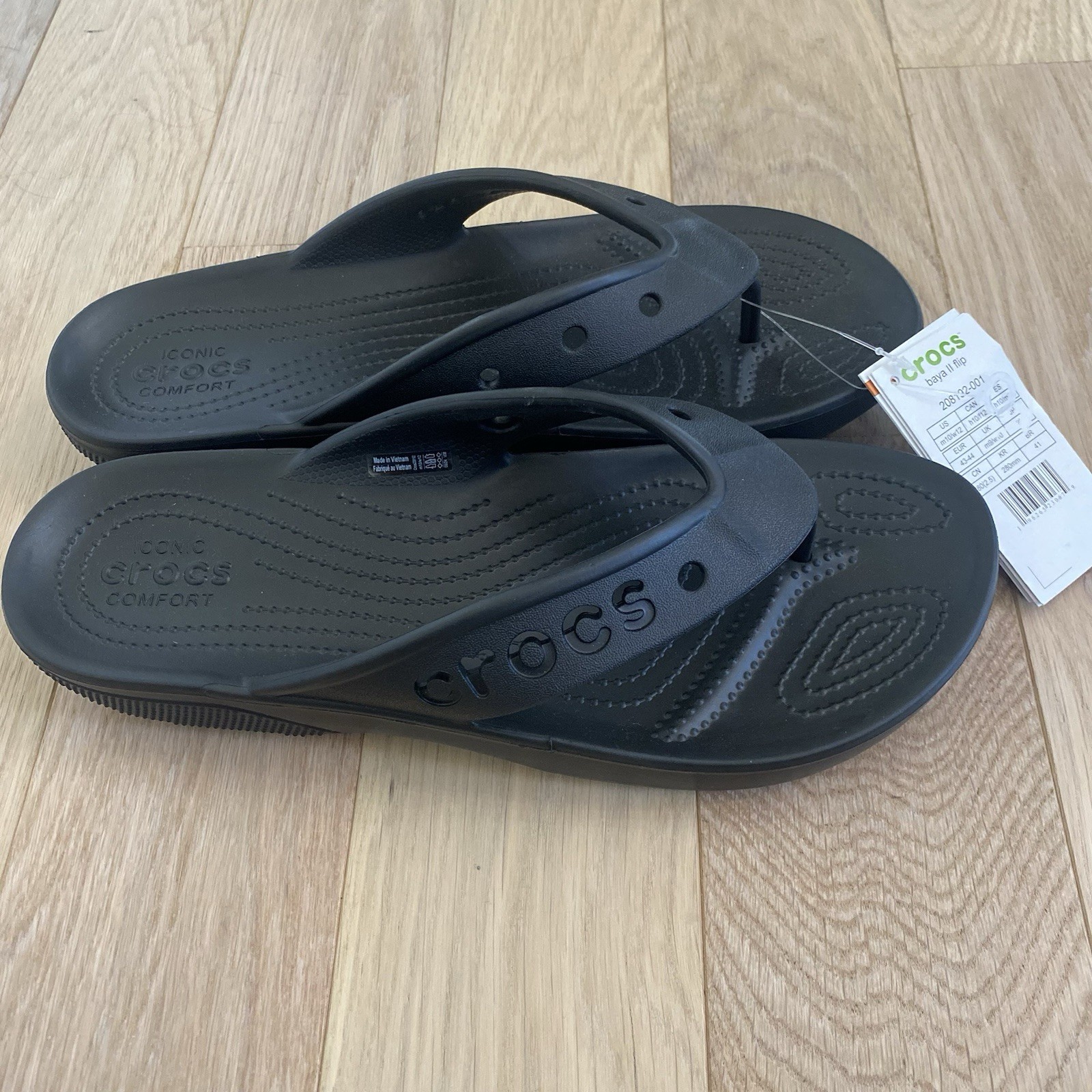Crocs Baya II Flip Flop Sandals Men’s Size 10 Black New