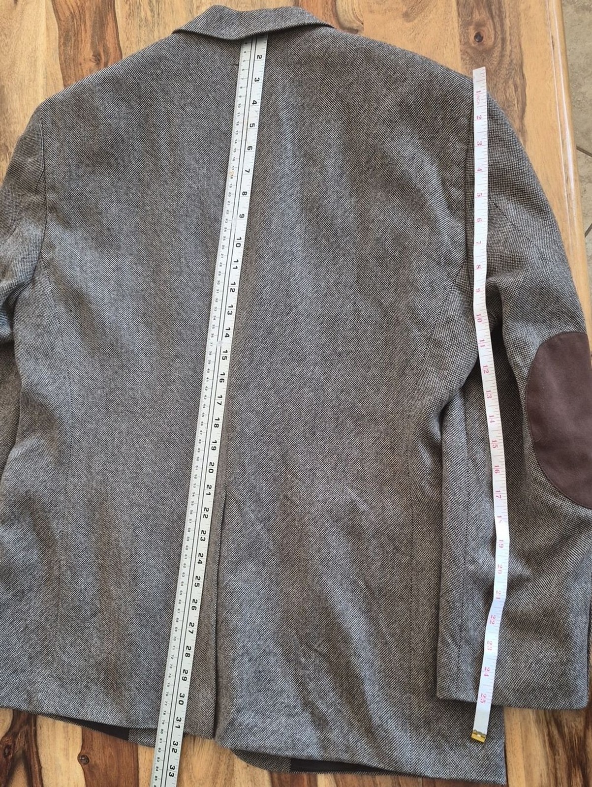 Stafford Essentials 100% Wool, Elbow Patch, Two Button Blazer Sz 44R