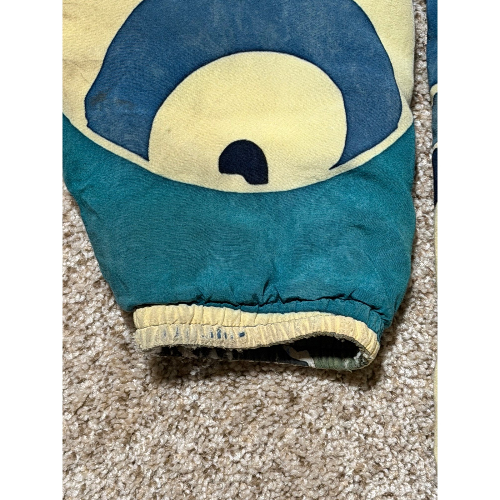 Asian Creations Jacket Mens Medium Blue Batik Eagle Mask Quilted Hooded Zip Up