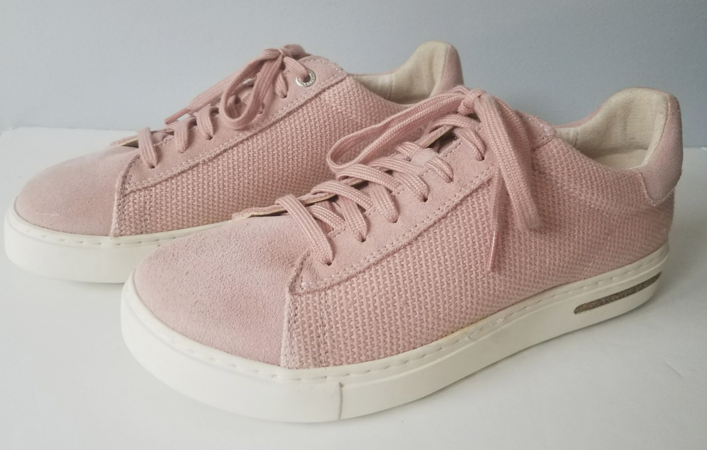 Birkenstock Bend Low Pink Clay Suede Lace up Casual Shoes Women’s Size 7 EU 38