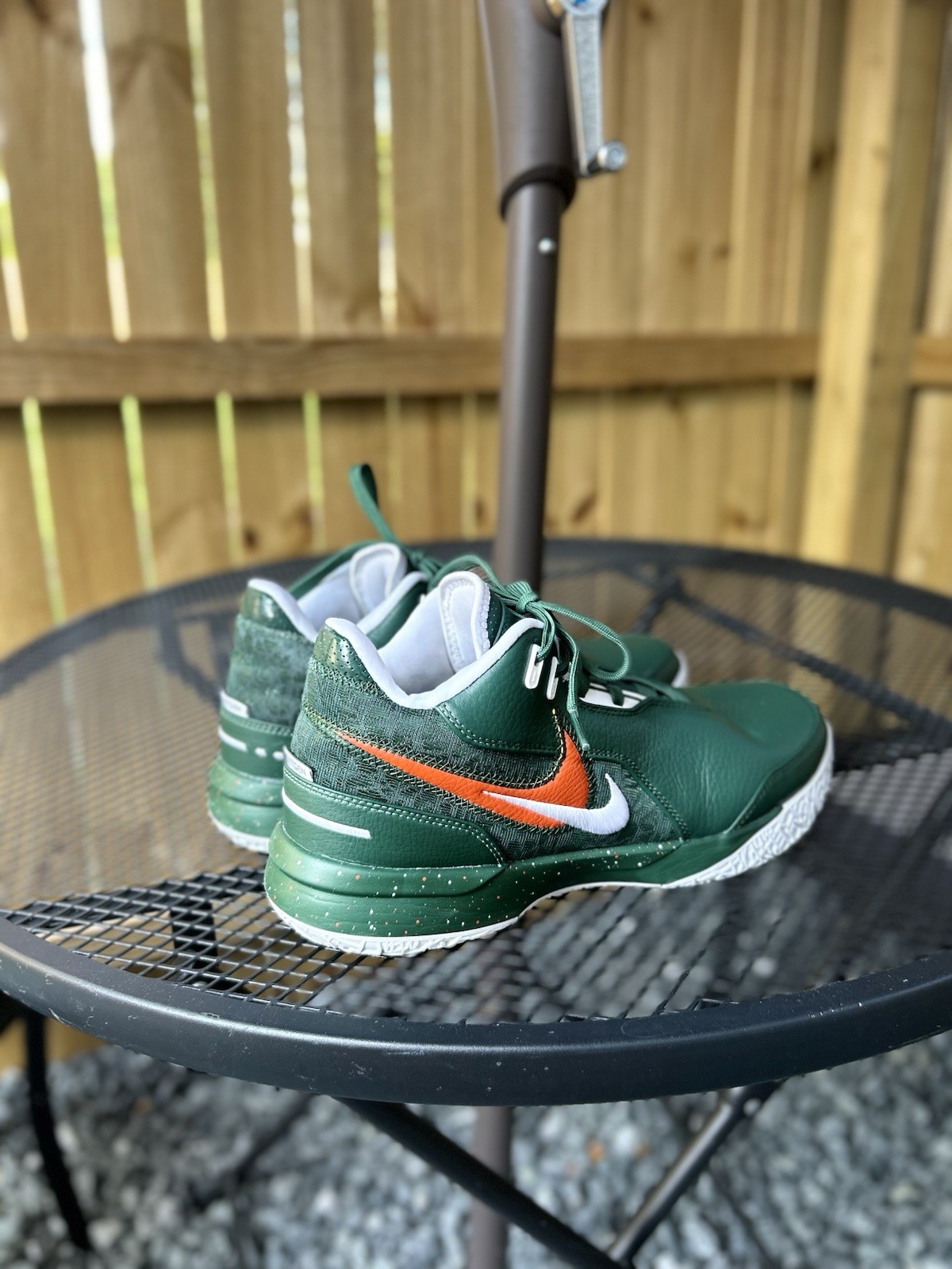 Nike LeBron NXXT Gen size 9.5 Green Orange White Basketball Shoes