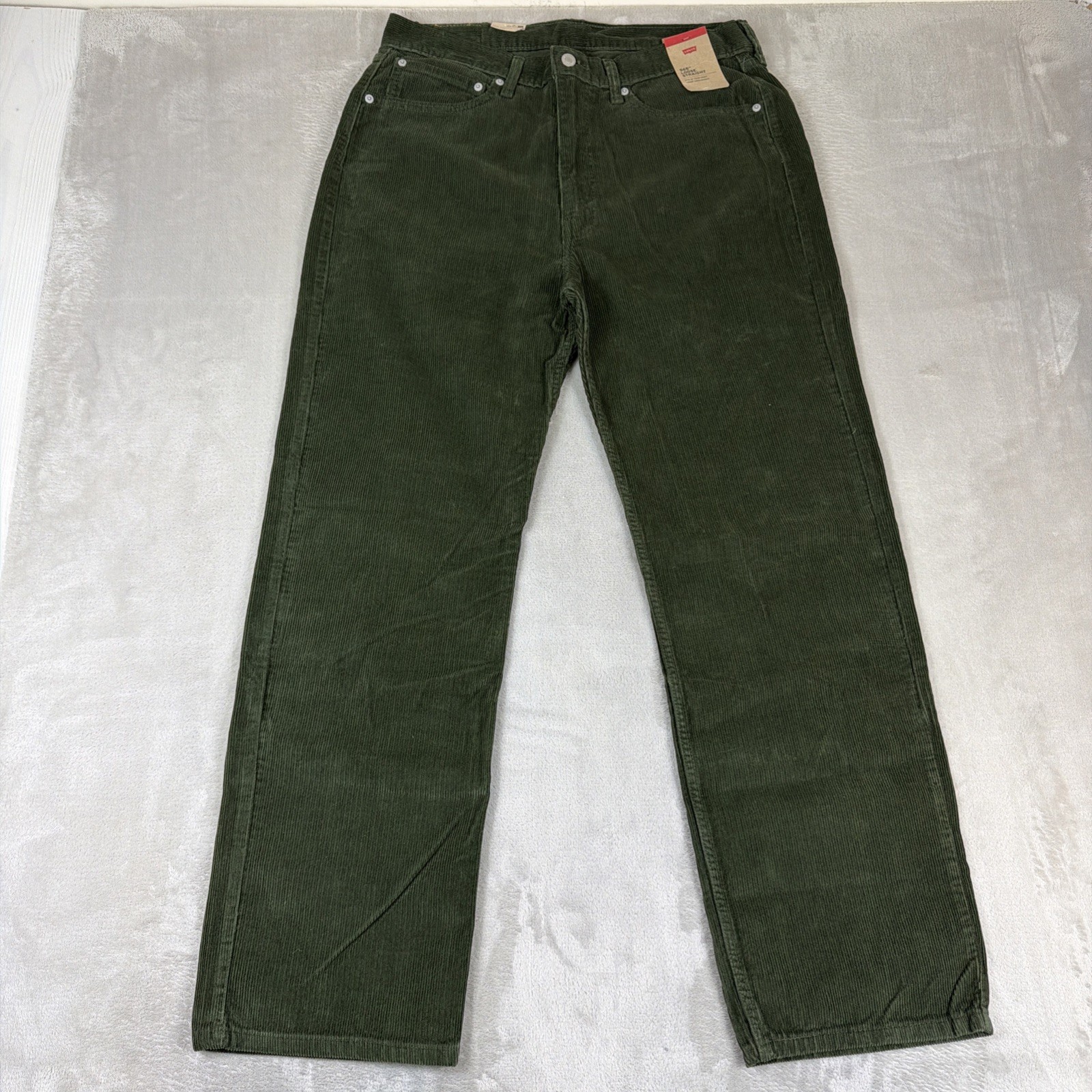 Levi’s 565 Loose Straight Corduroy Jeans Men’s Size 34×32 Olive Green Y2k Cotton