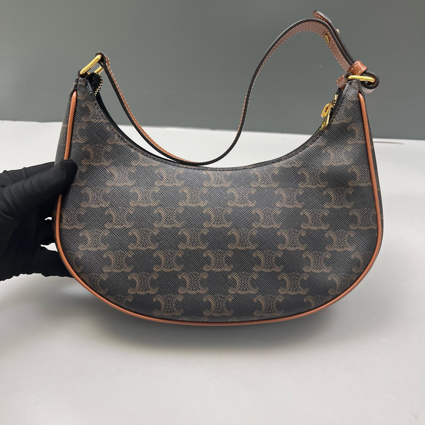 Authentic Celine Ava Triomphe Canvas Shoulder Bag Brown Gold-Tone eBay AG