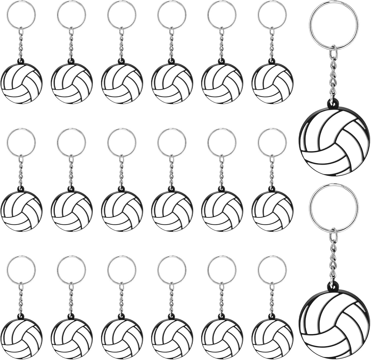 20pcs Volleyball Keychains Sports Team Gifts Party Favors School Reward Birthday