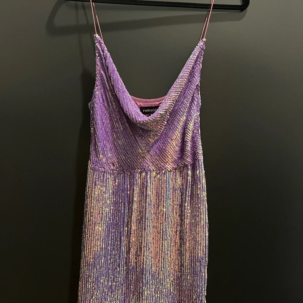 Retrofete Jill Sequin Dress in Iridescent Lavender | Size Small | Sold Out
