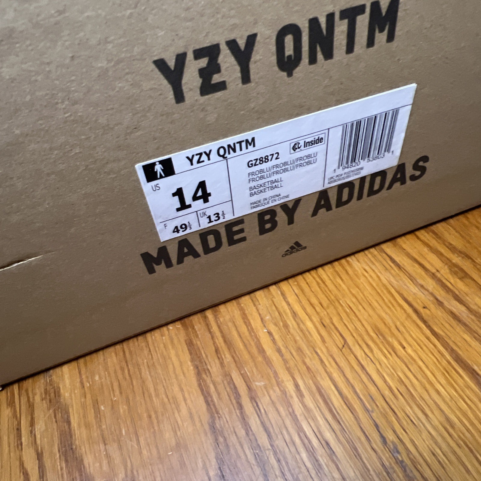 Adidas – US 14 Men’s Frozen Blue/Off White/Black Boost – Yeezy QNTM – GZ8872 NIB