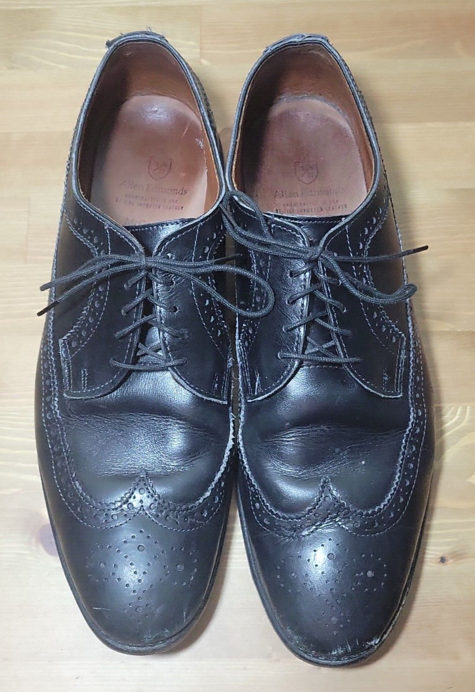 Allen Edmonds “MCGREGOR” Men’s Leather Wingtip Blucher Oxfords Sz 11 Black 4552