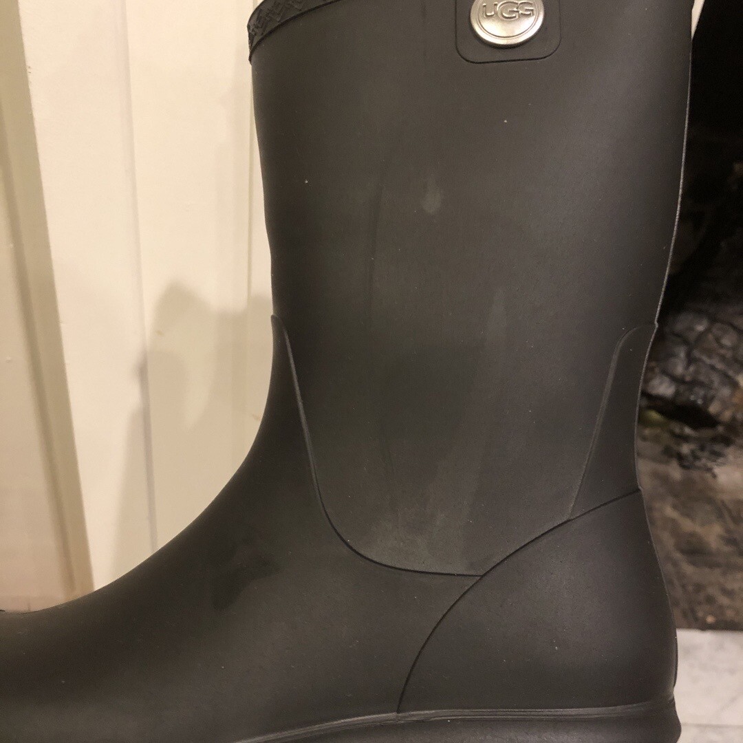 UGG Sienna Matte Women’s Boots Rain Rubber Boots Black 1100510 *