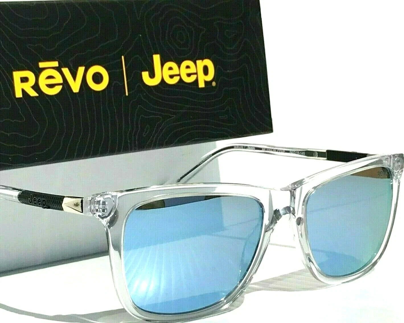 Revo Sunglasses JEEP COVE Clear Crystal Frame / Blue Water POLARIZED Lens RE1164