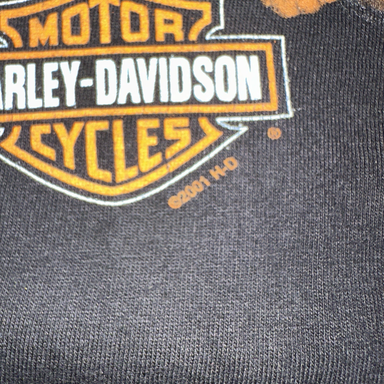 Vtg 2001 Harley Davidson Holoubek Shirt XL Made USA Thiels Wheels Upper Sandusky