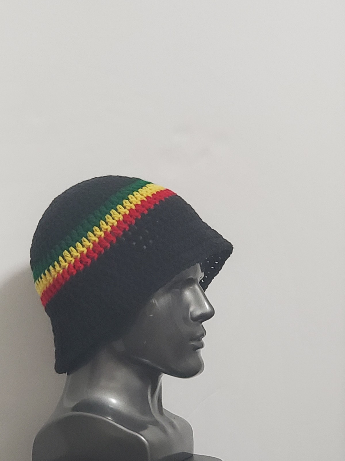 Crochet Rasta Bucket hat festival Boho Hippie Reggae Handmade One Size Unisex