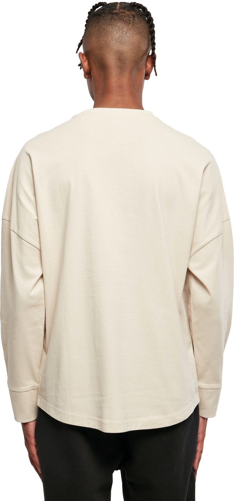Build Your Brand Oversize cut on sleeve long sleeve – Round neck, Set-in sleeve
