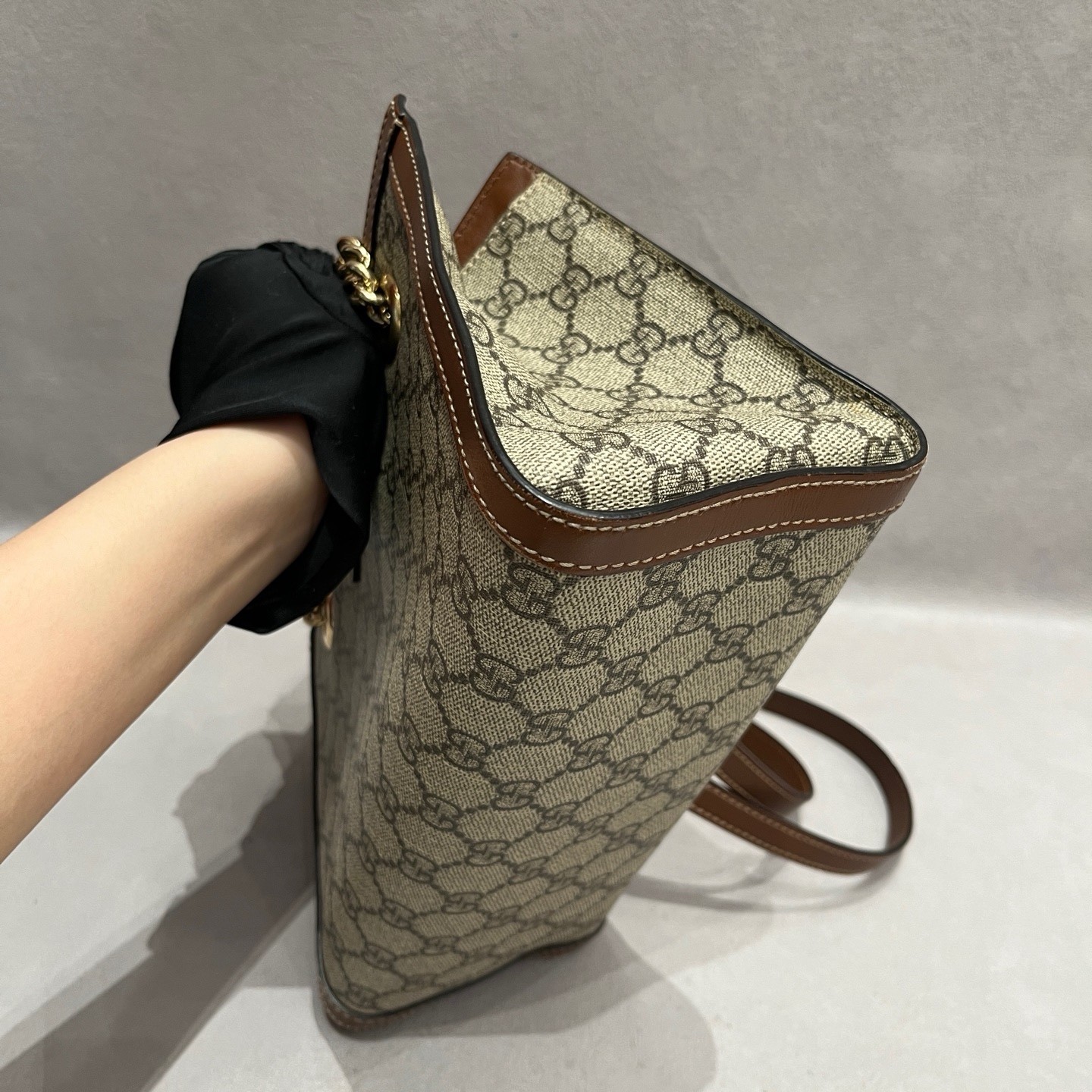 Gucci Pre-Owned Authentic Padlock Series Shoulder Bag Caramel