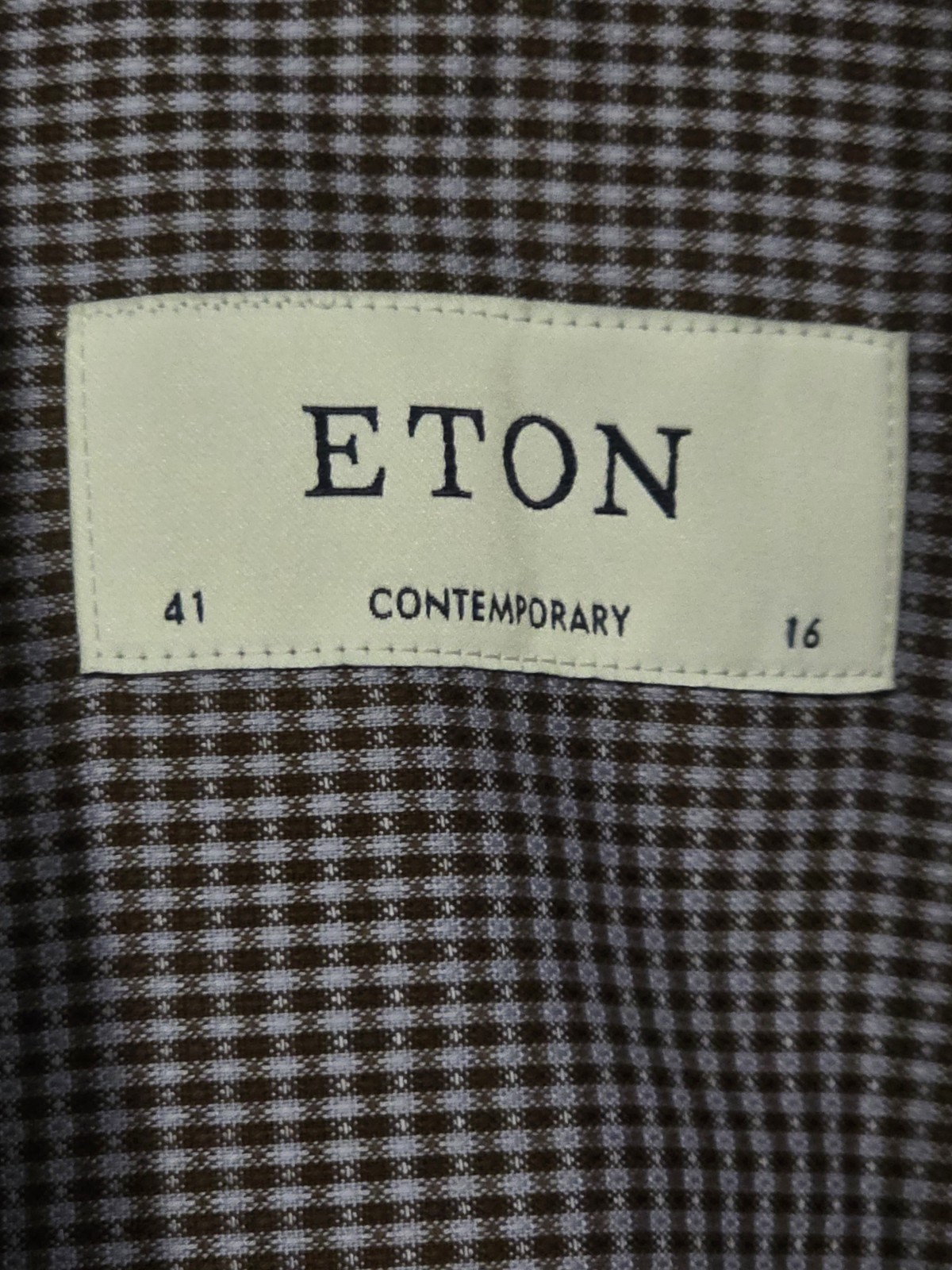 ETON Contemporary Dress Shirt Men’s 16 – 36/37 Cotton Purple & Blue
