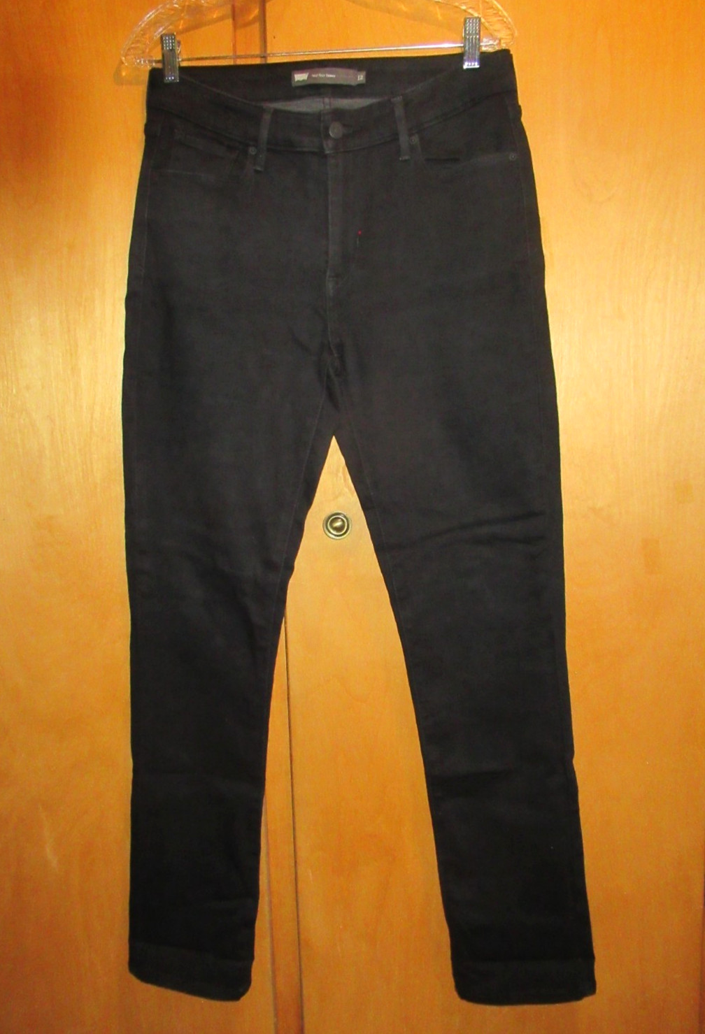Levi Strauss Levi’s Size 12 Women’s Mid Rise Skinny Black Denim Jeans Slimming