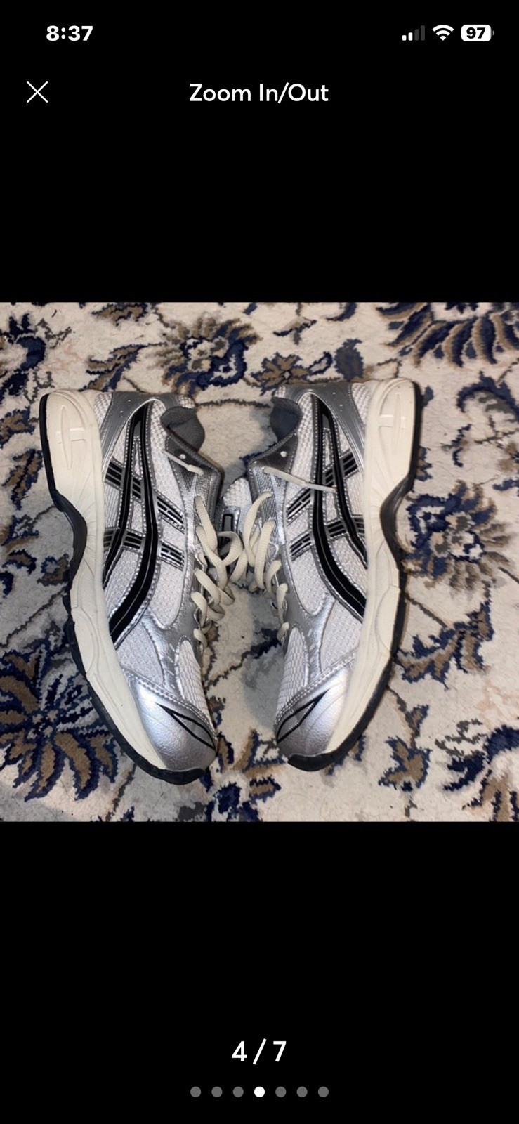 ASICS Men’s Gel-Kayano 14 Sneakers White Graphite Grey, Size 8.5