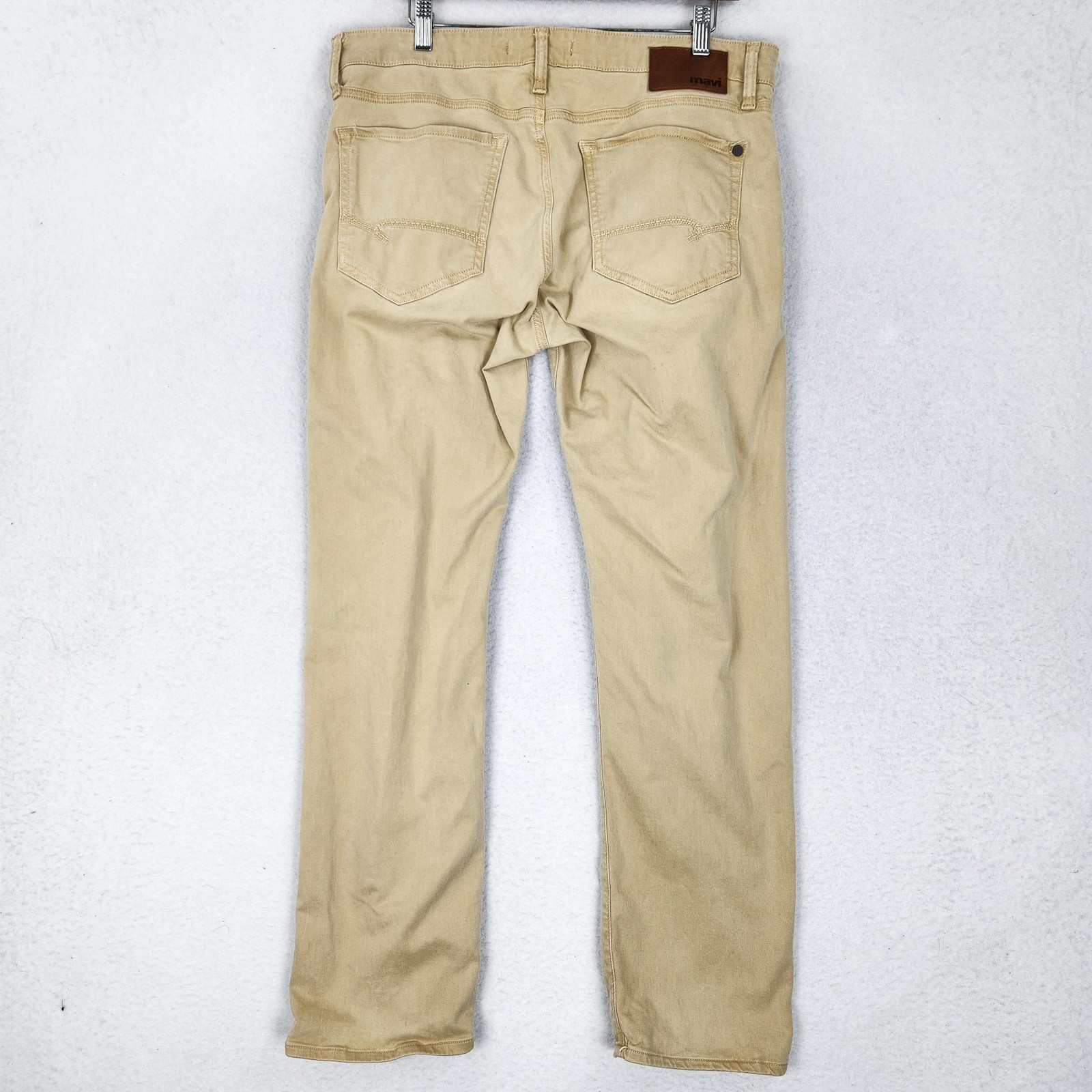 Mavi Jeans Mens 34×30 Beige Zach Straight Leg Denim Stretch Casual Pants