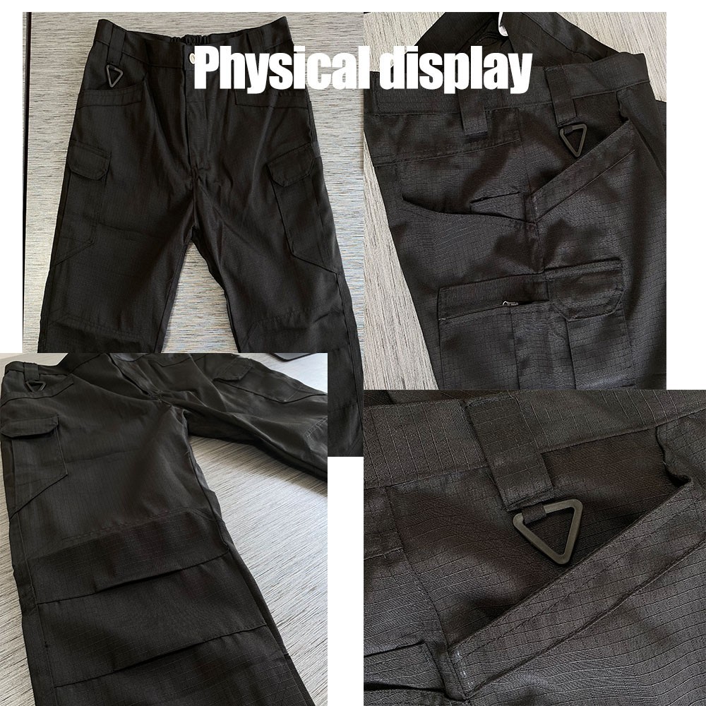 Mens Work Cargo Combat Outdoor Hiking Waterproof Trousers Tactical Fishing Pants