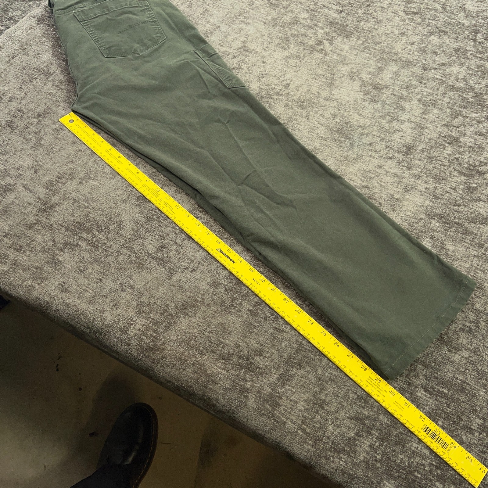 Ariat Rebar M4 Pants Mens 34×29 Green Canvas Relaxed Straight Stretch Work Wear