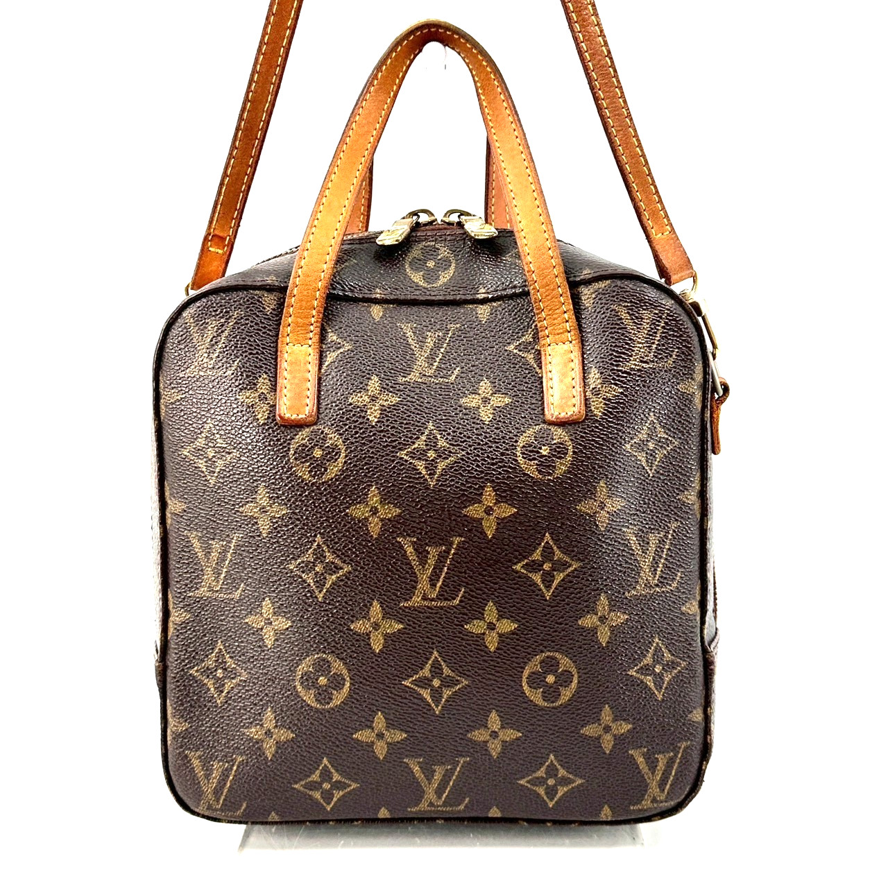 Louis Vuitton Spontini Hand Bag Shoulder Bag Monogram AR0033 Authentic