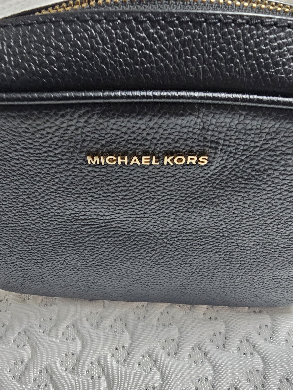 Michael Kors Black Leather Crossbody Bag Small