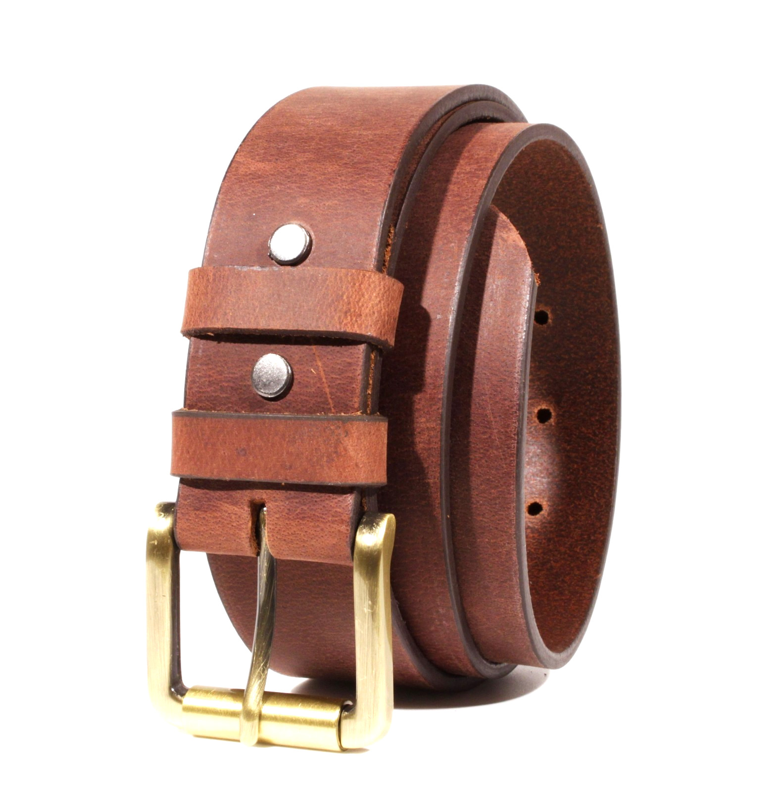 Men’s Full Grain Buffalo Leather Belt 1.5″ Heavy Duty Handmade USA Westren