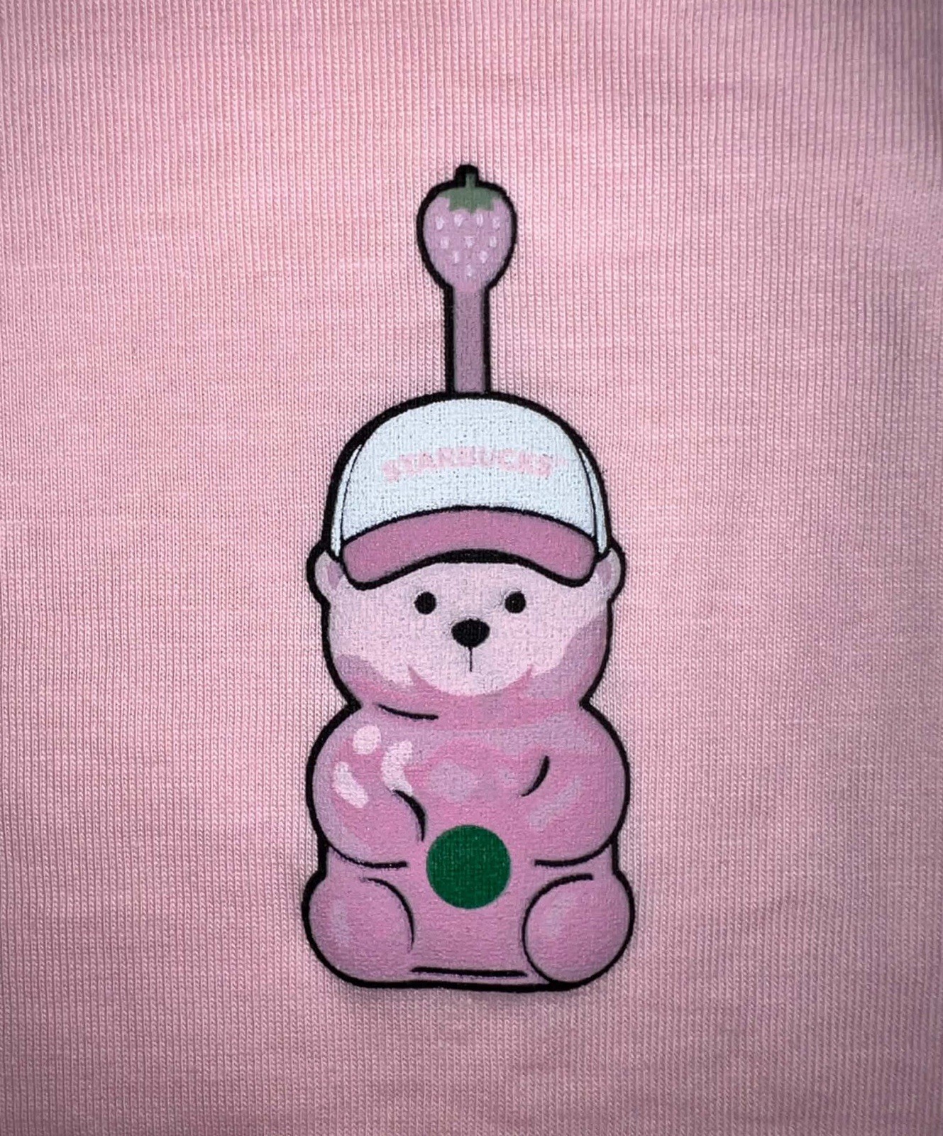 Starbucks Pink Bear Barista T-Shirt Logo Limited Edition Top NWT