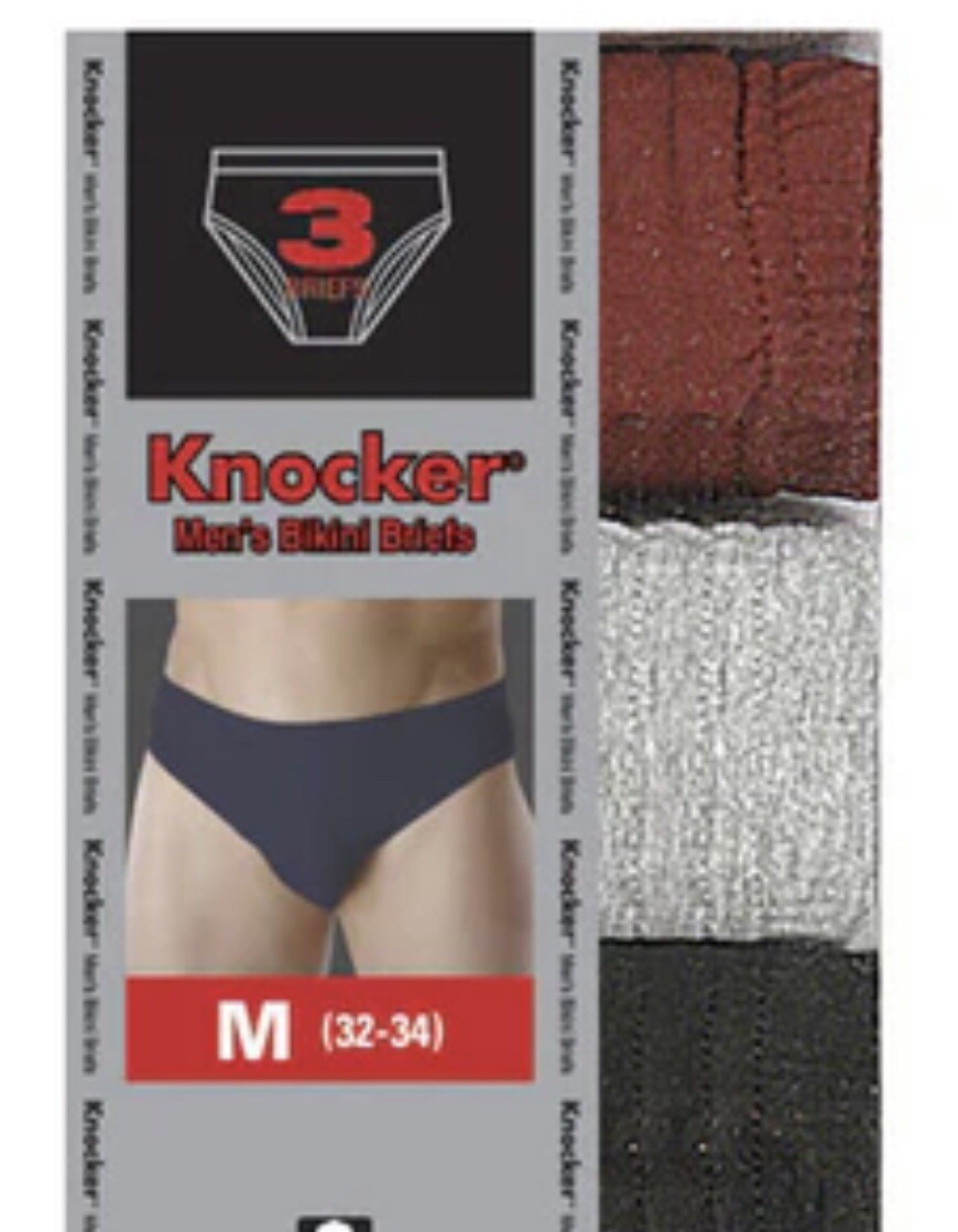 Knocker Men Cotton Bikini Brief Underwear6/ Pack 12/ Pack Low Rise Stretch