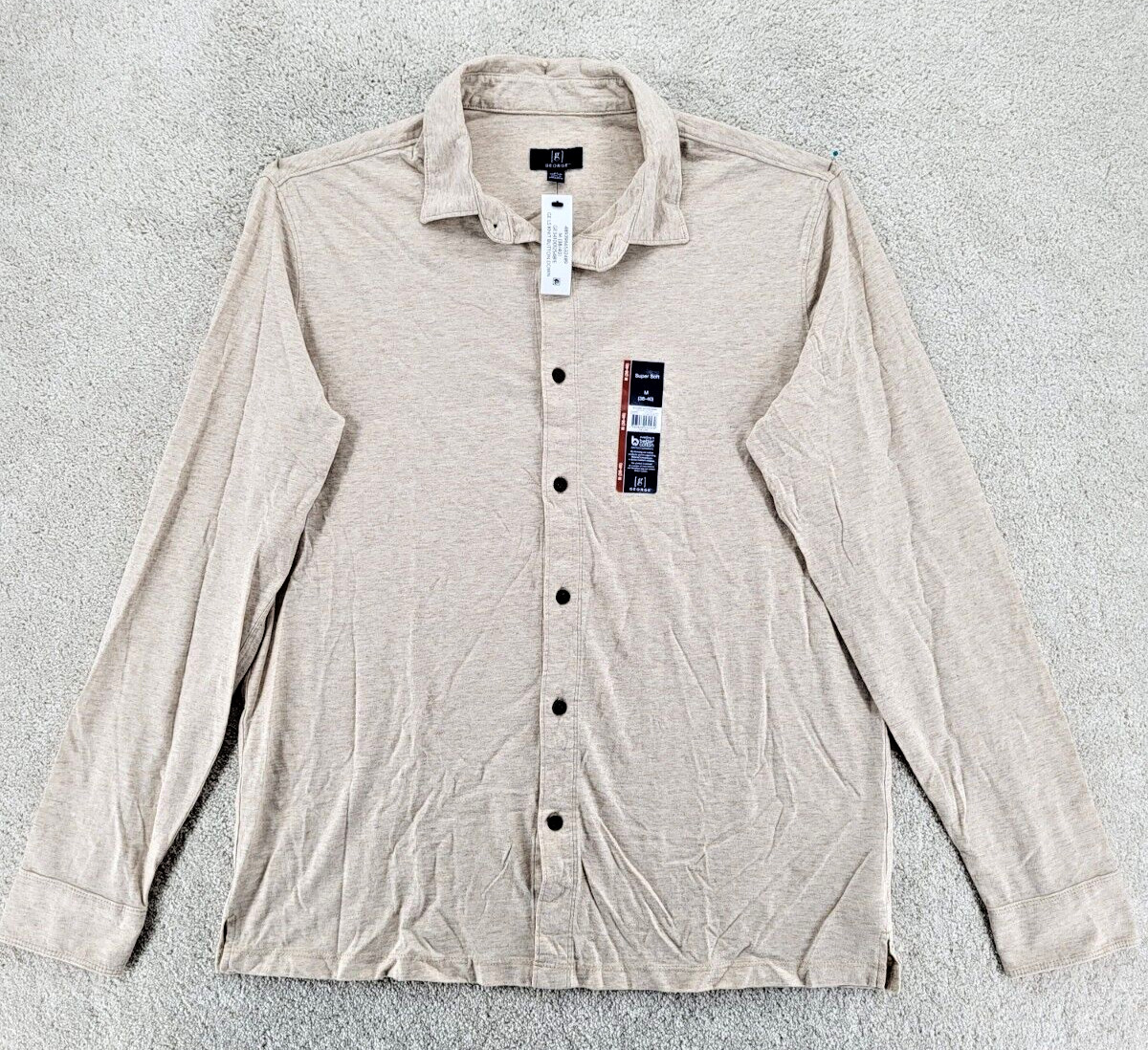 George super soft shirt men’s size XL 46/48 button down Ivory color NWT