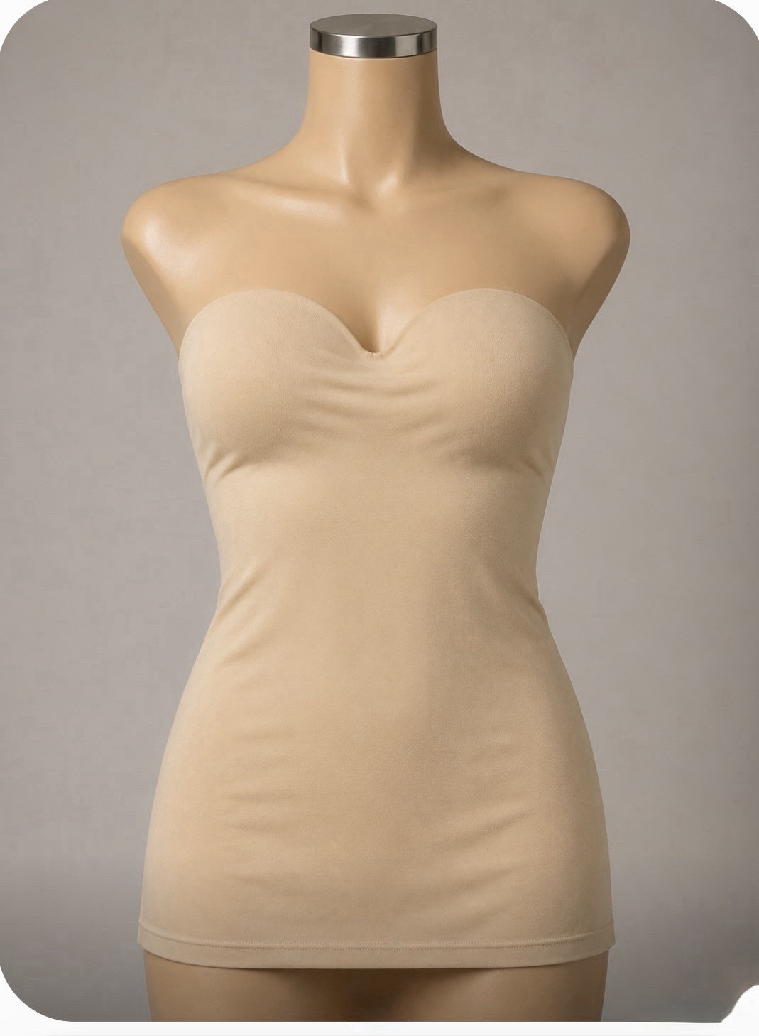 Flexees Strapless One-Piece Shapewear Slip Beige 36B Model 3741