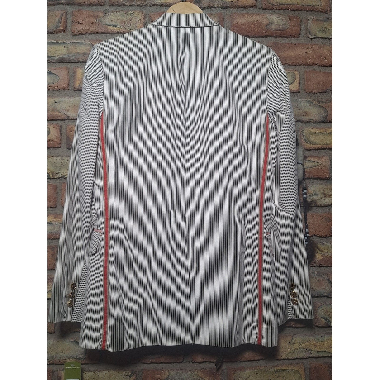 Modern Amusement Seersucker Sport Coat Blazer NWT Size S 100% Cotton MSRP $198