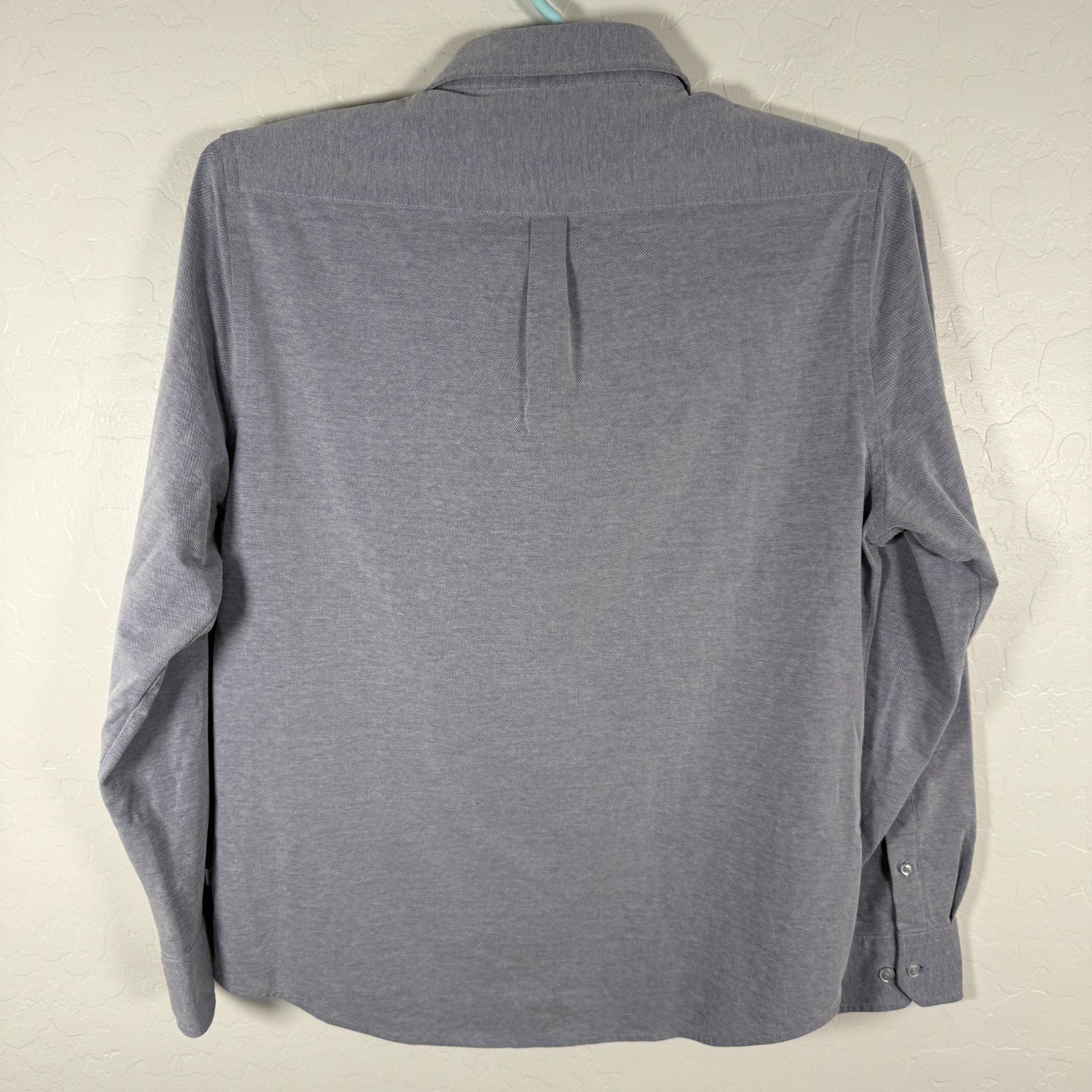 7 Diamonds Shirt Mens Large Gray Stretch Oxford Button Down 4 Way Stretch Cotton