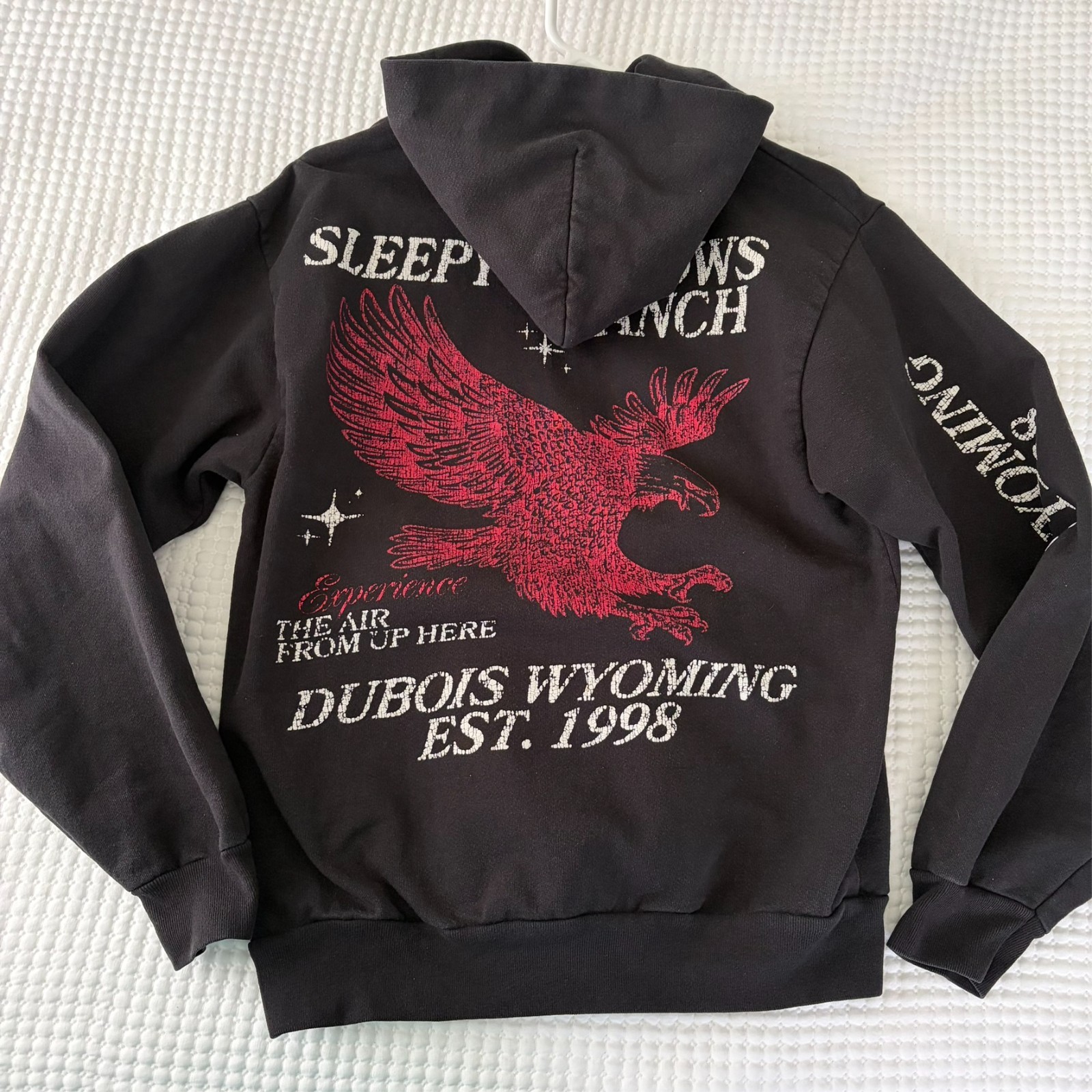 MNML Heavyweight faded Black Hoodie sleepy hollows graphic print