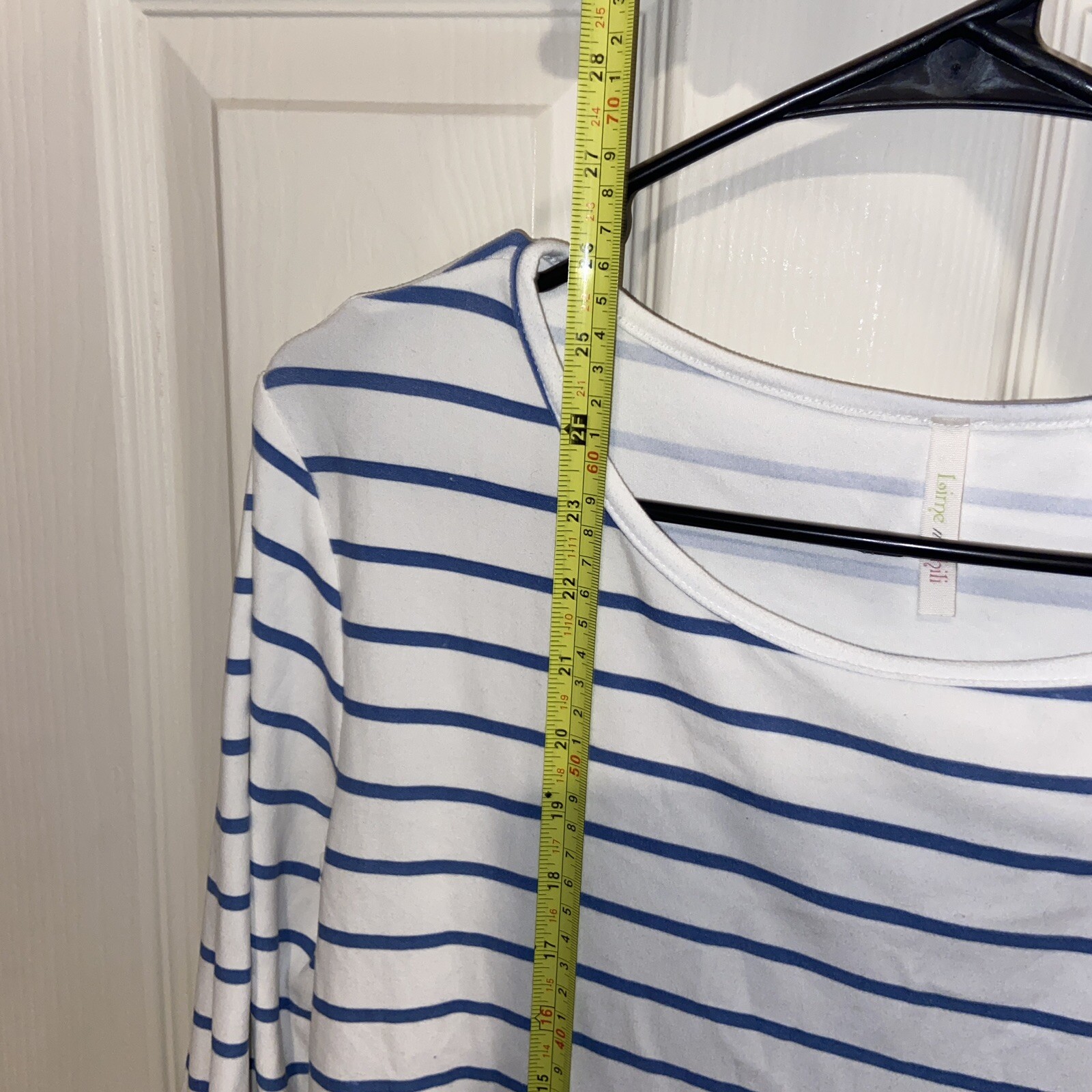 Lime N Chili Women’s Blouse White Small Blue Stripes